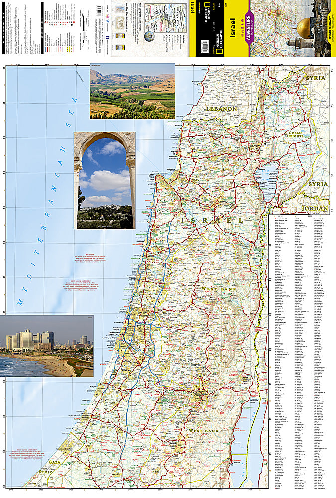 National Geographic Adventure Map Israel AD00003208