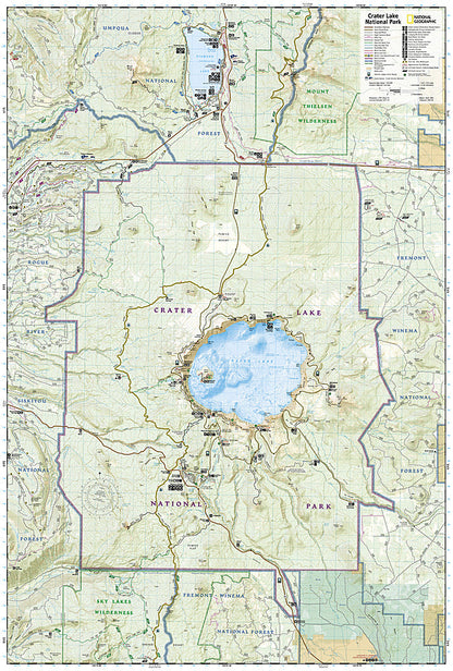 National Geographic Trails Illustrated Oregon Crater Lake National Park Map TI00000244