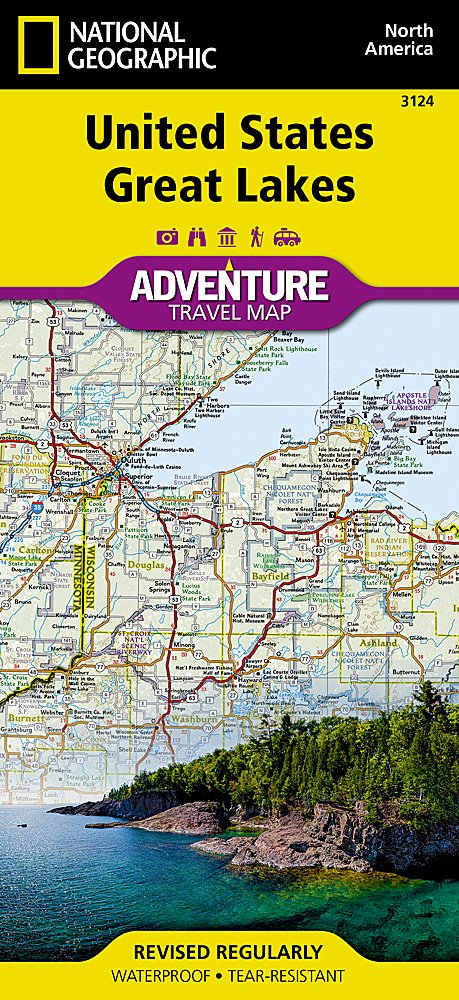 National Geographic Adventure Map US Great Lakes AD00003124
