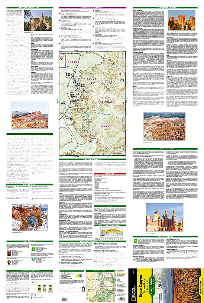 National Geographic Trails Illustrated Utah Bryce Canyon National Park Map TI00000219