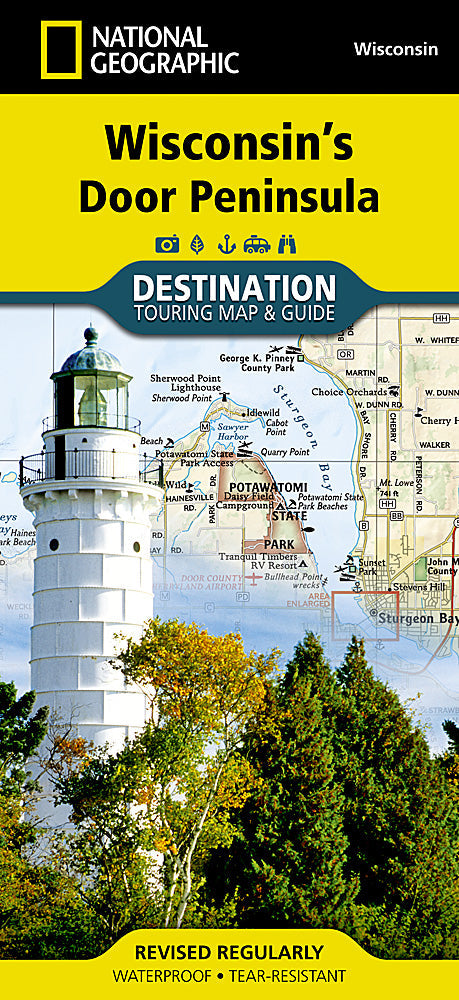 National Geographic Wisconsin's Door Peninsula Destination Touring Map DM01020695