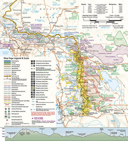 National Geographic TI Pacific Crest Trail CA San Jacinto Laguna Topo Map Guide TI00001012