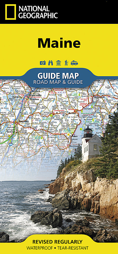 National Geographic Guide Map ME Maine Road Map & Travel Guide GM01020482