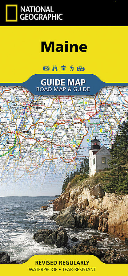 National Geographic Guide Map ME Maine Road Map & Travel Guide GM01020482