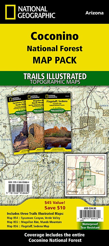 National Geographic Coconino Nat Forest Map Pack Bundle TI01021248B