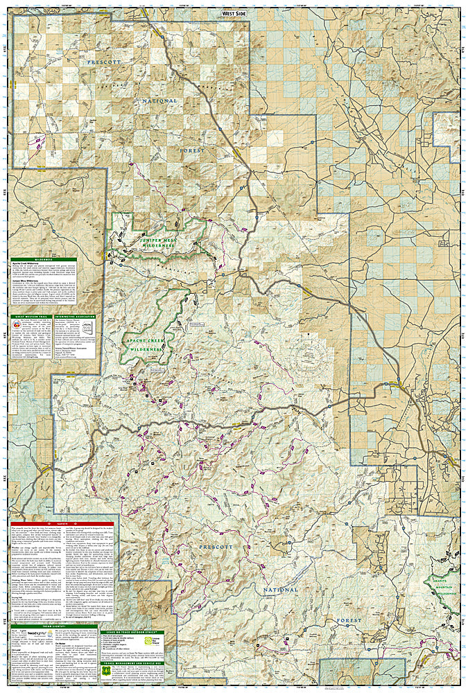 National Geographic Trails Illustrated AZ Apache Creek/ Juniper Mesa Wld Map TI00000857