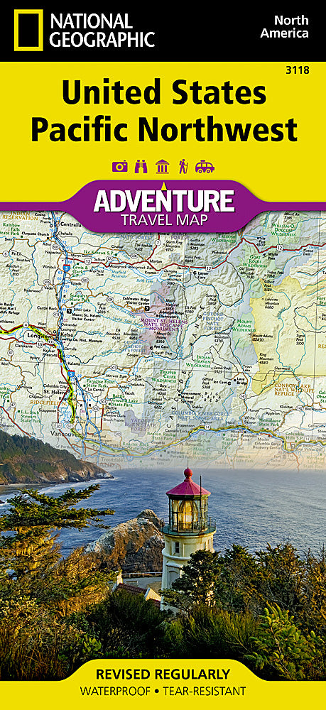 National Geographic Adventure Map US Pacific Northwest AD00003118