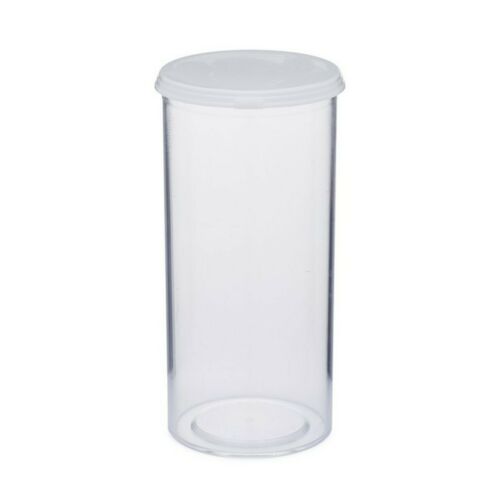 Multipurpose 4.4" H x 1.88" D 177ml Clear Plastic Vial / Bottle w/White Snap Cap