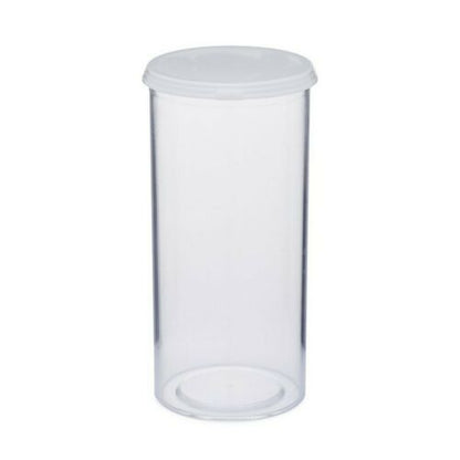 Multipurpose 4.4" H x 1.88" D 177ml Clear Plastic Vial / Bottle w/White Snap Cap