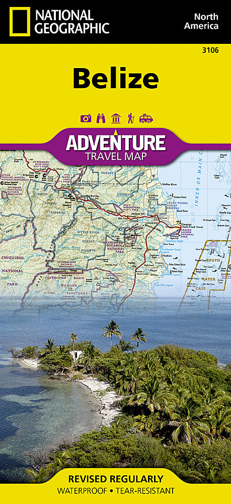 National Geographic Adventure Map Belize AD00003106