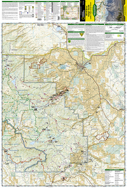 National Geographic Wind River Range Map Pack Bundle TI01021281B