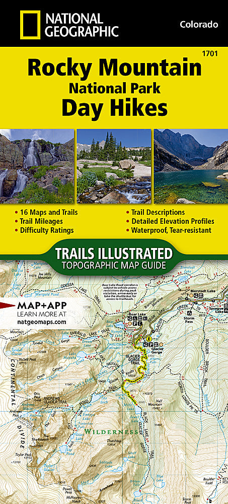 National Geographic TI Rocky Mountain National Park Day Hikes Topo Map Guide TI00001701