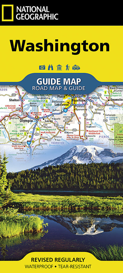 National Geographic Guide Map Washington Road Map & Travel Guide GM01020481