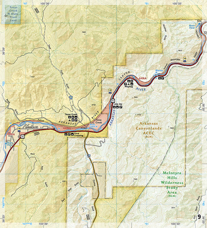 National Geographic Arkansas River Salida-Canon City Map Guide TI00002304