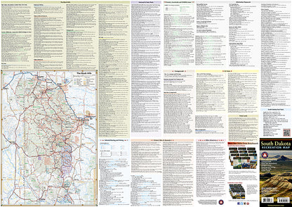 National Geographic Benchmark South Dakota SD Recreation Map BE0BENSDRM