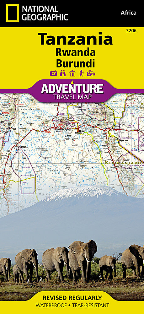 National Geographic Adventure Map Tanzania/Rwanda/Burundi AD00003206