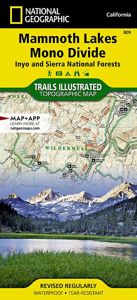 National Geographic Trails Illustrated CA Mammoth Lakes/Mono Divide Map TI00000809