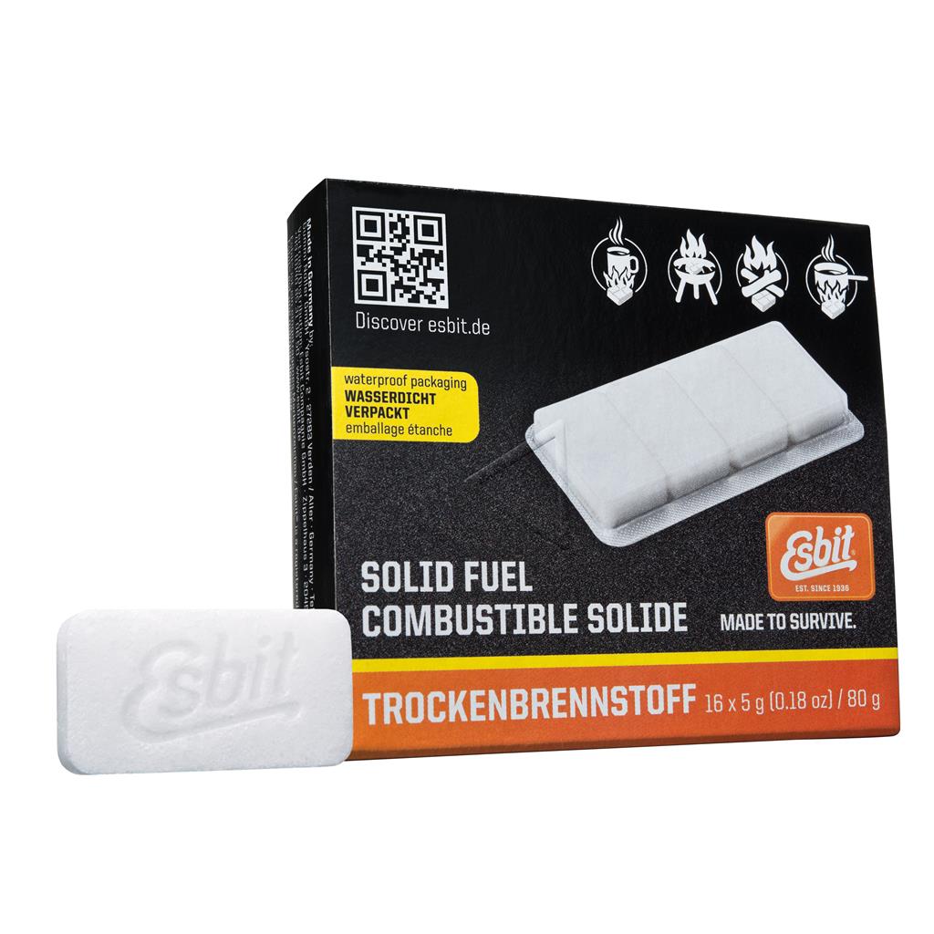 Esbit 5gx16 Solid Fuel Tablets E-FUEL-16X5 – Moose Rivers Outdoor Products