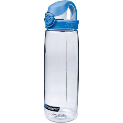 Nalgene On The Fly 24oz Water Bottle Clear w/Seaport Blue OTF Cap - BPA Free