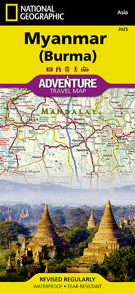 National Geographic Adventure Map Myanmar (Burma) AD00003025