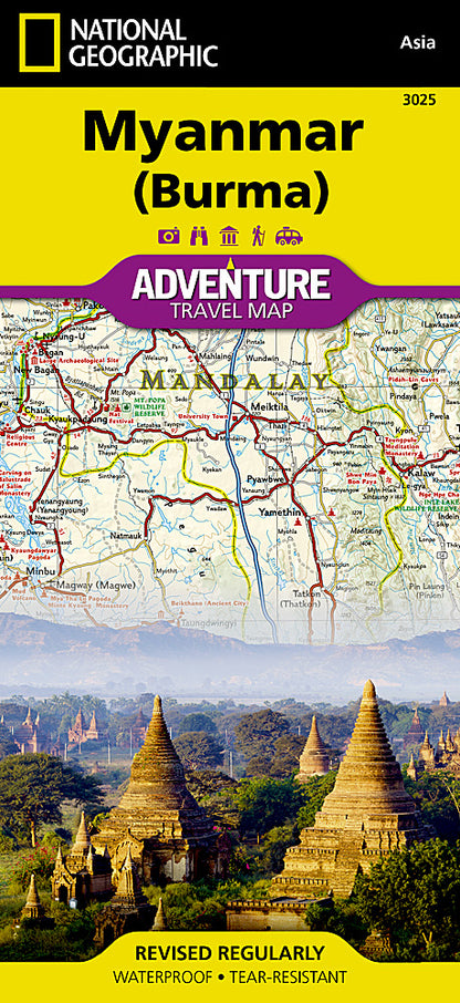 National Geographic Adventure Map Myanmar (Burma) AD00003025