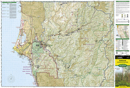 National Geographic Trails Illustrated California Redwood National Park Map TI00000218