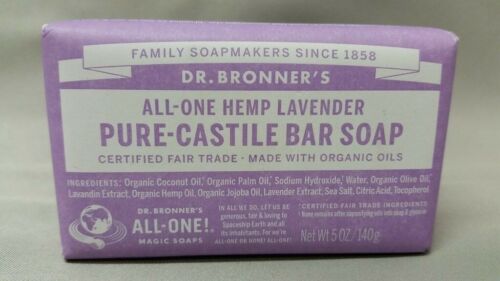 Dr Bronner's / Bronners Hemp Lavender Pure-Castile Magic Bar Soap Organic