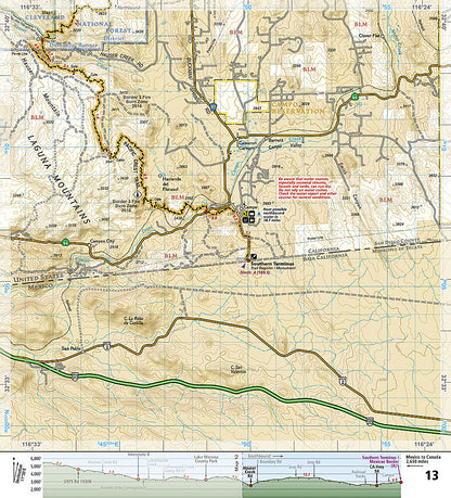 National Geographic TI Pacific Crest Trail CA San Jacinto Laguna Topo Map Guide TI00001012