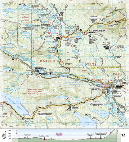 National Geographic TI Appalachian Trail ME Pleasant Pond to Katahdin Map TI00001513