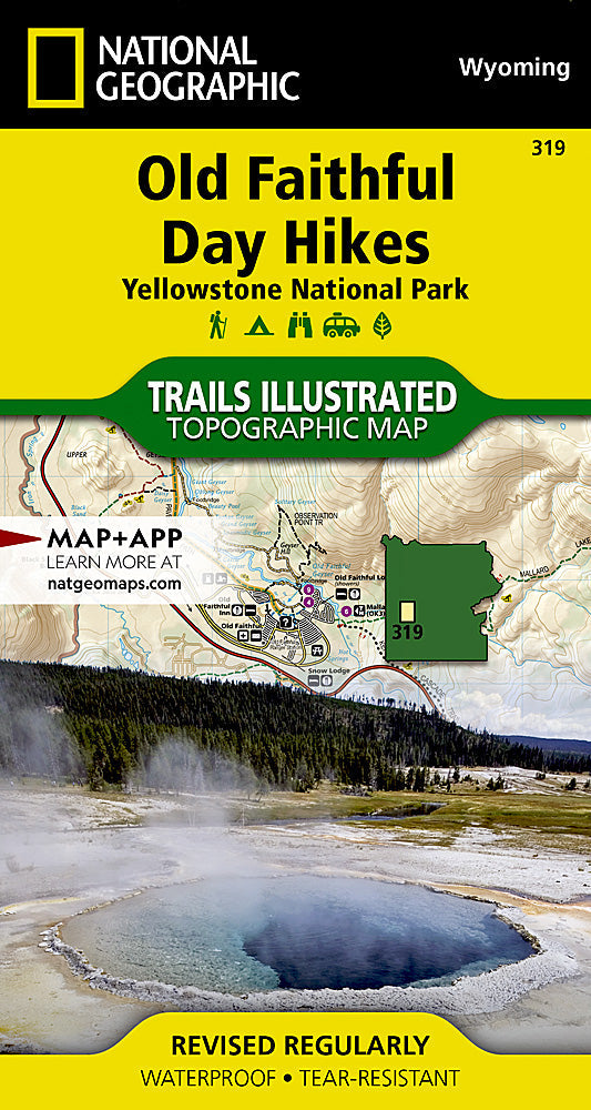National Geographic Trails Illustrated WY Old Faithful Day Hikes Trail Map TI00000319