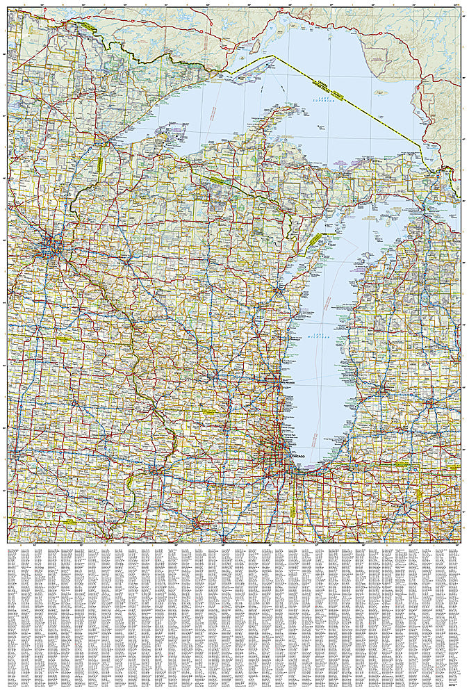 National Geographic Adventure Map US Great Lakes AD00003124