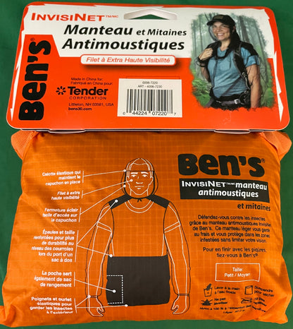 Ben's InvisiNet Bug Jacket and Mitts S/M 0006-7220