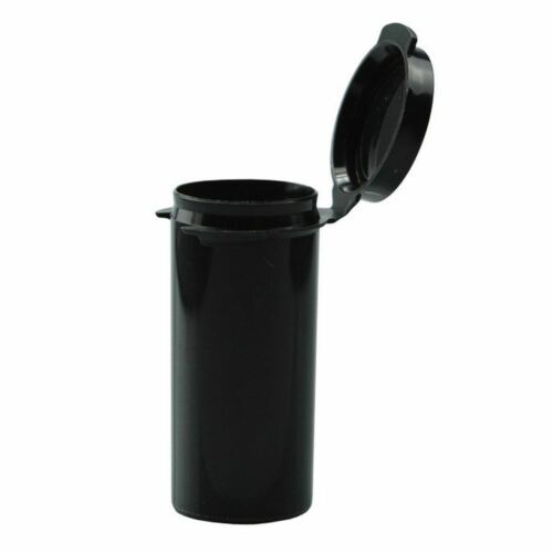 Snap-Cap 0.48oz Hinged-Lid Black Jar/Container 3-Pack - Made in USA--BPA Free