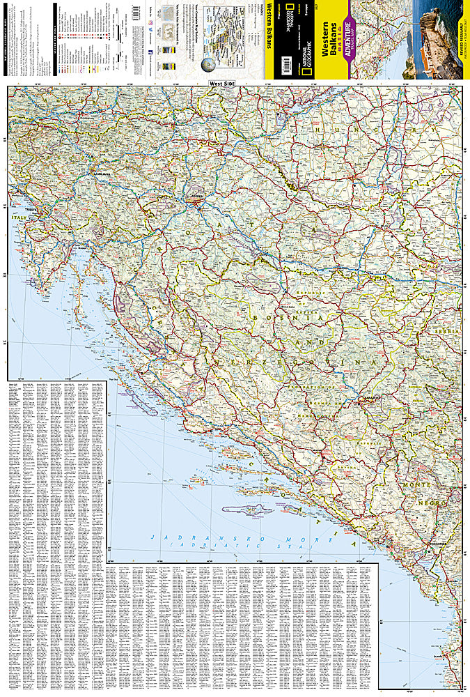 National Geographic Adventure Map Western Balkans HR BA SI MK Europe AD00003327