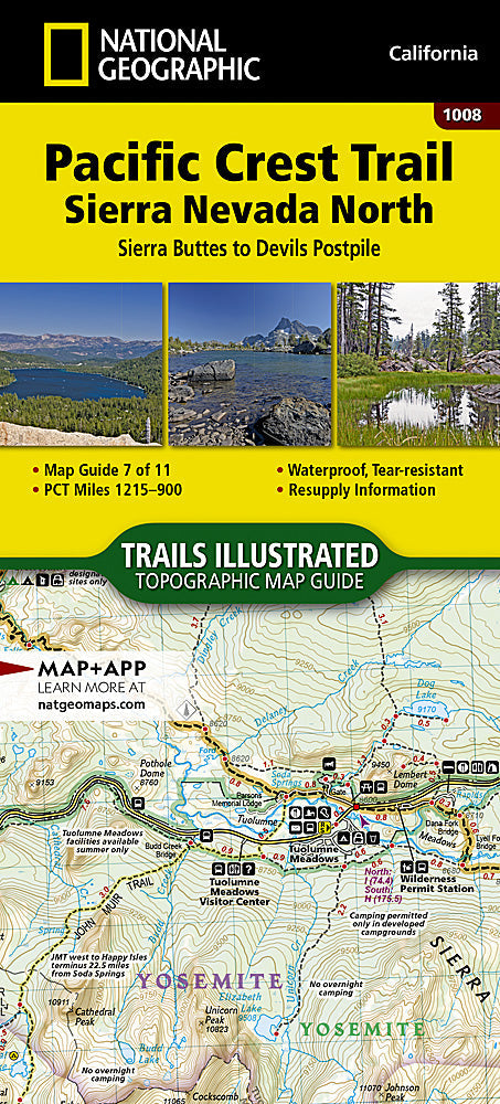 National Geographic TI Pacific Crest Trail CA Sierra Nevada North Topo Map Guide TI00001008