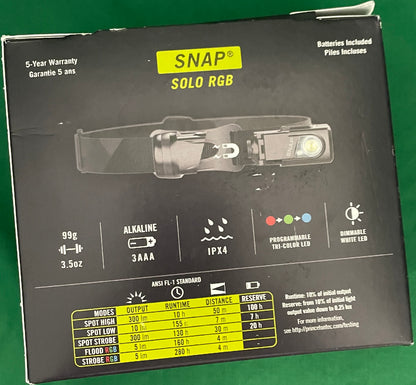 Princeton Tec Snap Solo RGB Headlamp  SNSOLO-RGB-BK