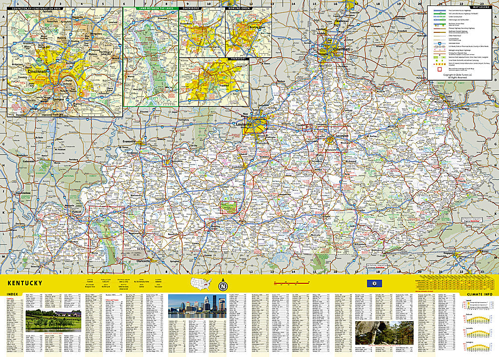 National Geographic Guide Map KY Kentucky Road Map & Travel Guide GM01020352