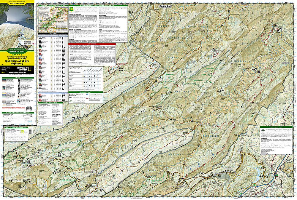 National Geographic Trails Illustrated VT Covington Alleghany Highlands Map TI00000788