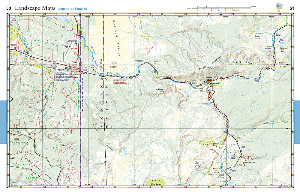 National Geographic Benchmark Atlas Yellowstone and Grand Teton BE0BENYEAT