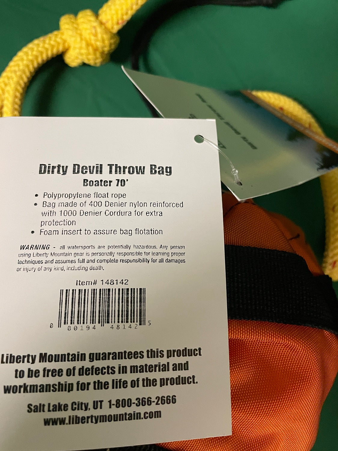 Liberty Mountain Boaters Throw Bag w/70' Rope 148142