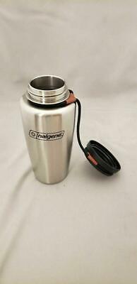 Nalgene Stainless Steel Backpacker Wide Mouth 32oz Bottle w/Black Cap - BPA Free