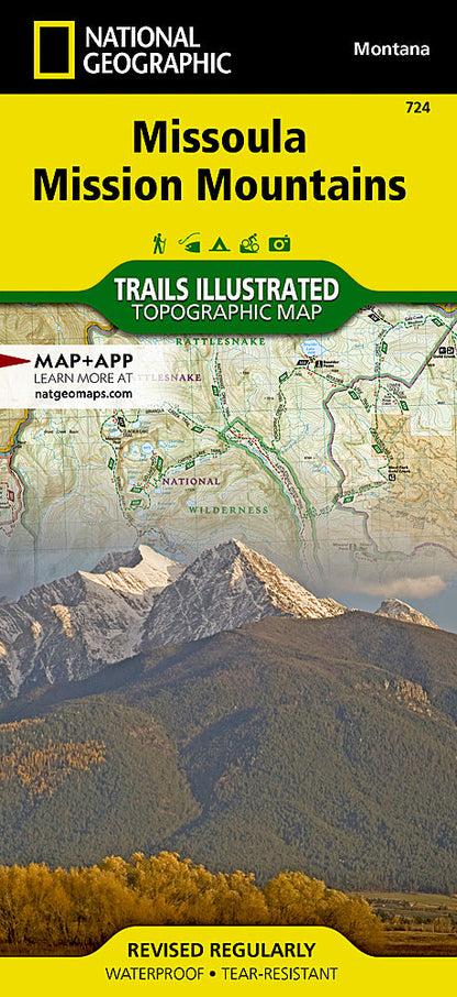 National Geographic MT Missoula, Mission Mountains Trails Illustrated Map TI00000724