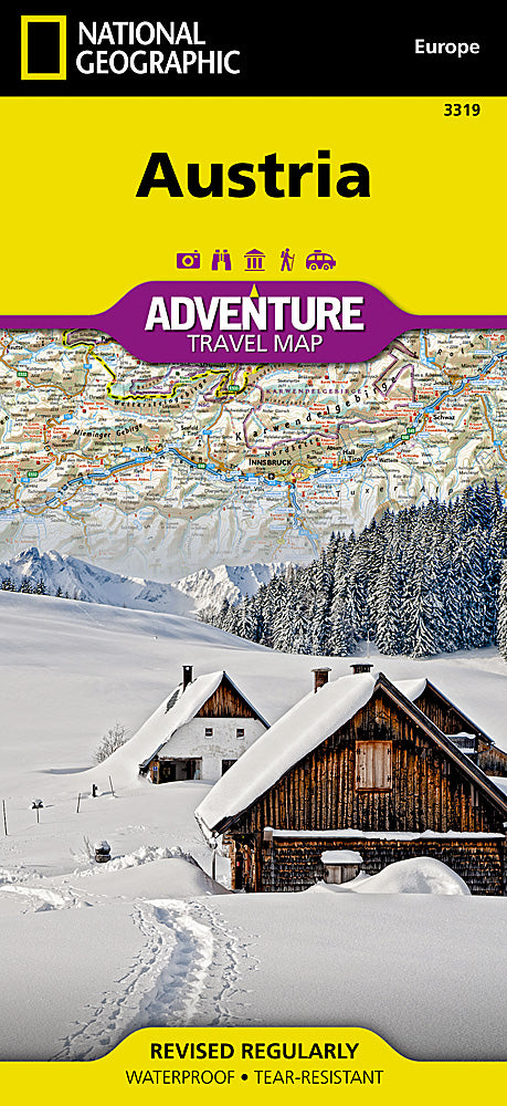 National Geographic Adventure Map Austria Europe AD00003319