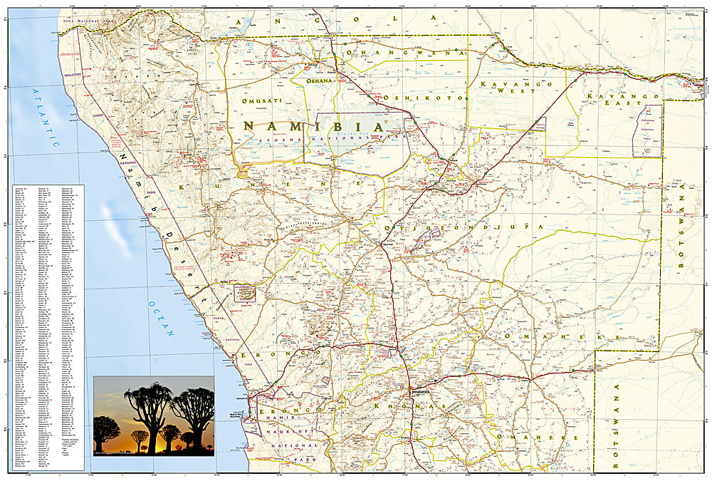 National Geographic Adventure Map Namibia AD00003209