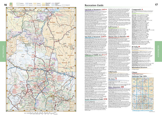 National Geographic Benchmark Arizona Road & Recreation Atlas Map BE0BENAZAT