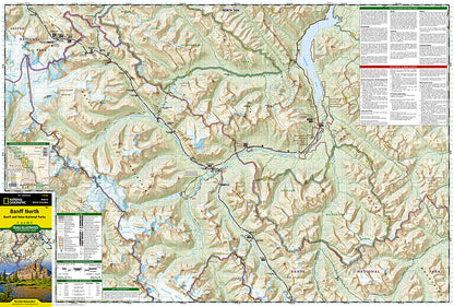 National Geographic Trails Illustrated Alberta/BC Canada Banff North Map TI00000901