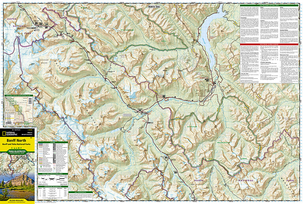 National Geographic Trails Illustrated Canada Banff Nat'l Park Map Pack Bundle
