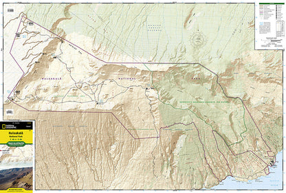 National Geographic Trails Illustrated Hawaii Haleakala National Park  Map TI00000227