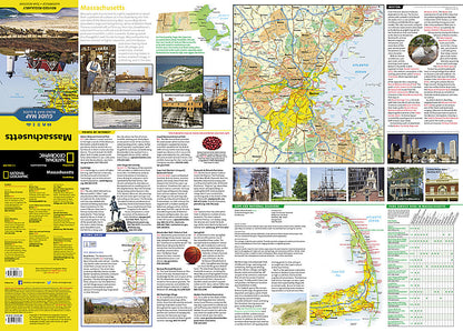 National Geographic GuideMap MA Massachusetts Road Map & Travel Guide GM01020315