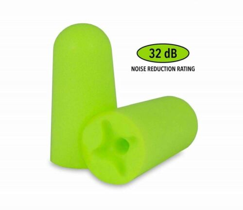 Mack's Shooters / Shooting 32 dB Hi-Viz Green Soft Foam Ear Plugs 7-Pair w/Case